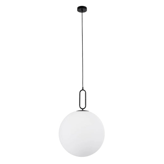 BELLISSIMO KLV-101-0375 Κρεμαστό Φωτιστικό Οροφής για Λάμπα με Ντουί E27 AC 220-240V IP20 - Μαύρο Ματ & Λευκό - Μ40 x Π40 x Υ62