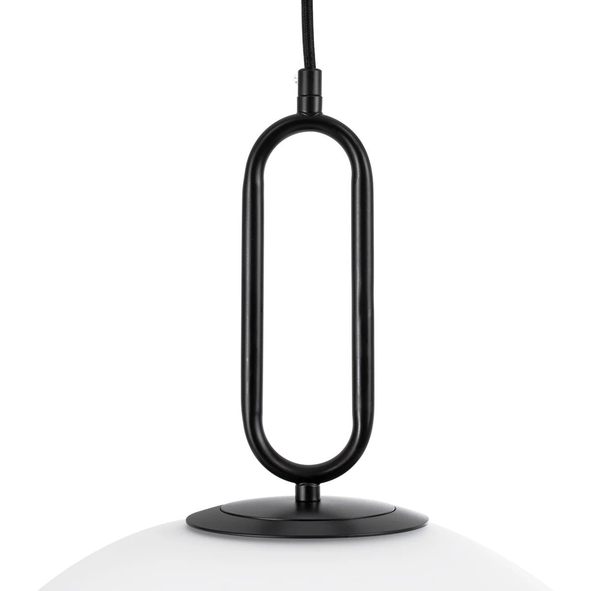BELLISSIMO KLV-101-0375 Κρεμαστό Φωτιστικό Οροφής για Λάμπα με Ντουί E27 AC 220-240V IP20 - Μαύρο Ματ & Λευκό - Μ40 x Π40 x Υ62