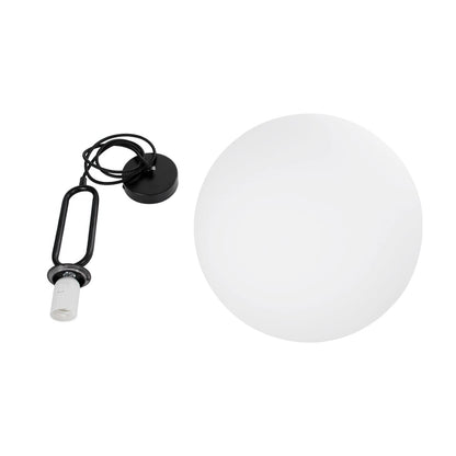 BELLISSIMO KLV-101-0375 Κρεμαστό Φωτιστικό Οροφής για Λάμπα με Ντουί E27 AC 220-240V IP20 - Μαύρο Ματ & Λευκό - Μ40 x Π40 x Υ62