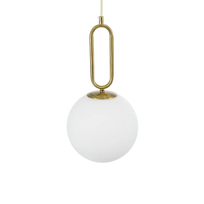 BELLISSIMO KLV-101-0376 Κρεμαστό Φωτιστικό Οροφής για Λάμπα με Ντουί E27 AC 220-240V IP20 - Χρυσό Βούρτσας Πλατίνα & Λευκό - Μ20 x Π20 x Υ42