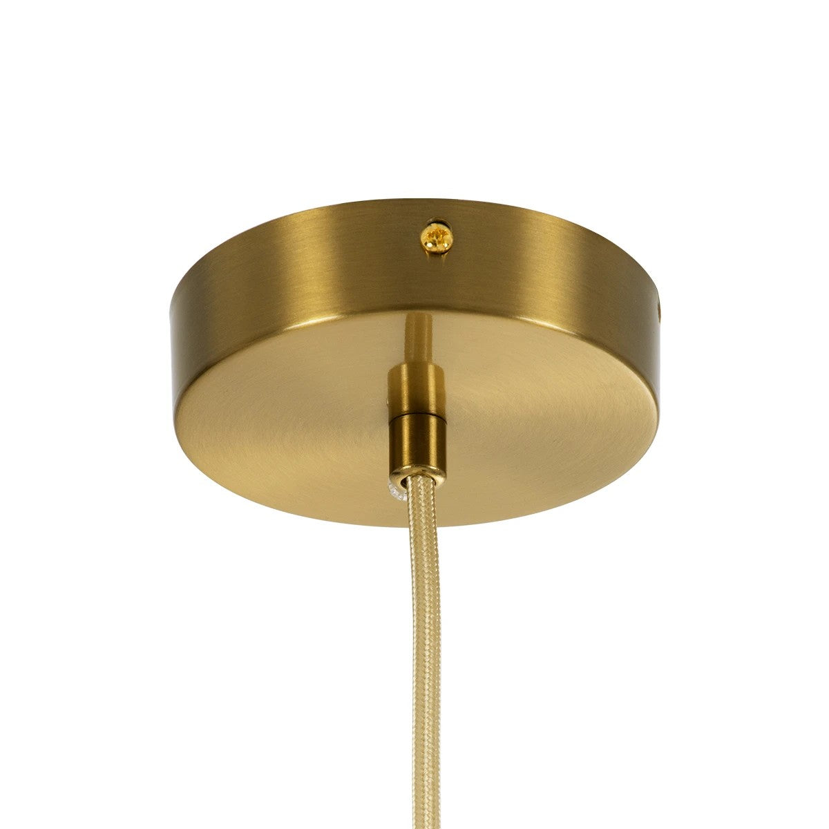 BELLISSIMO KLV-101-0376 Κρεμαστό Φωτιστικό Οροφής για Λάμπα με Ντουί E27 AC 220-240V IP20 - Χρυσό Βούρτσας Πλατίνα & Λευκό - Μ20 x Π20 x Υ42