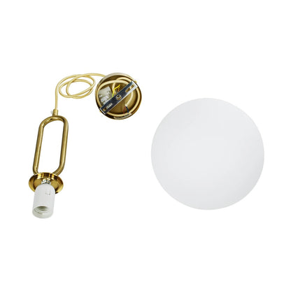 BELLISSIMO KLV-101-0376 Κρεμαστό Φωτιστικό Οροφής για Λάμπα με Ντουί E27 AC 220-240V IP20 - Χρυσό Βούρτσας Πλατίνα & Λευκό - Μ20 x Π20 x Υ42