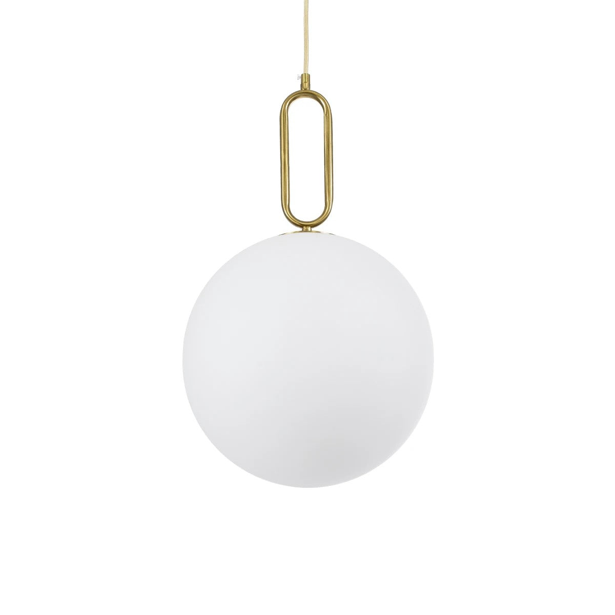 BELLISSIMO KLV-101-0377 Κρεμαστό Φωτιστικό Οροφής για Λάμπα με Ντουί E27 AC 220-240V IP20 - Χρυσό Βούρτσας Πλατίνα & Λευκό - Μ30 x Π30 x Υ52