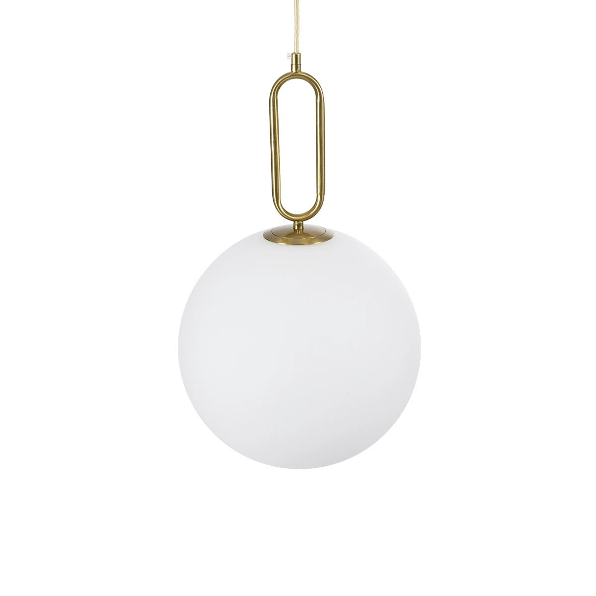 BELLISSIMO KLV-101-0377 Κρεμαστό Φωτιστικό Οροφής για Λάμπα με Ντουί E27 AC 220-240V IP20 - Χρυσό Βούρτσας Πλατίνα & Λευκό - Μ30 x Π30 x Υ52