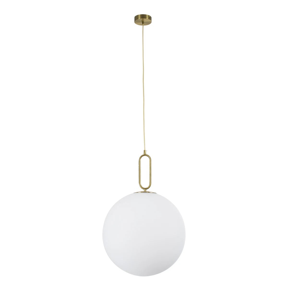 BELLISSIMO KLV-101-0378 Κρεμαστό Φωτιστικό Οροφής για Λάμπα με Ντουί E27 AC 220-240V IP20 - Χρυσό Βούρτσας Πλατίνα & Λευκό - Μ40 x Π40 x Υ62