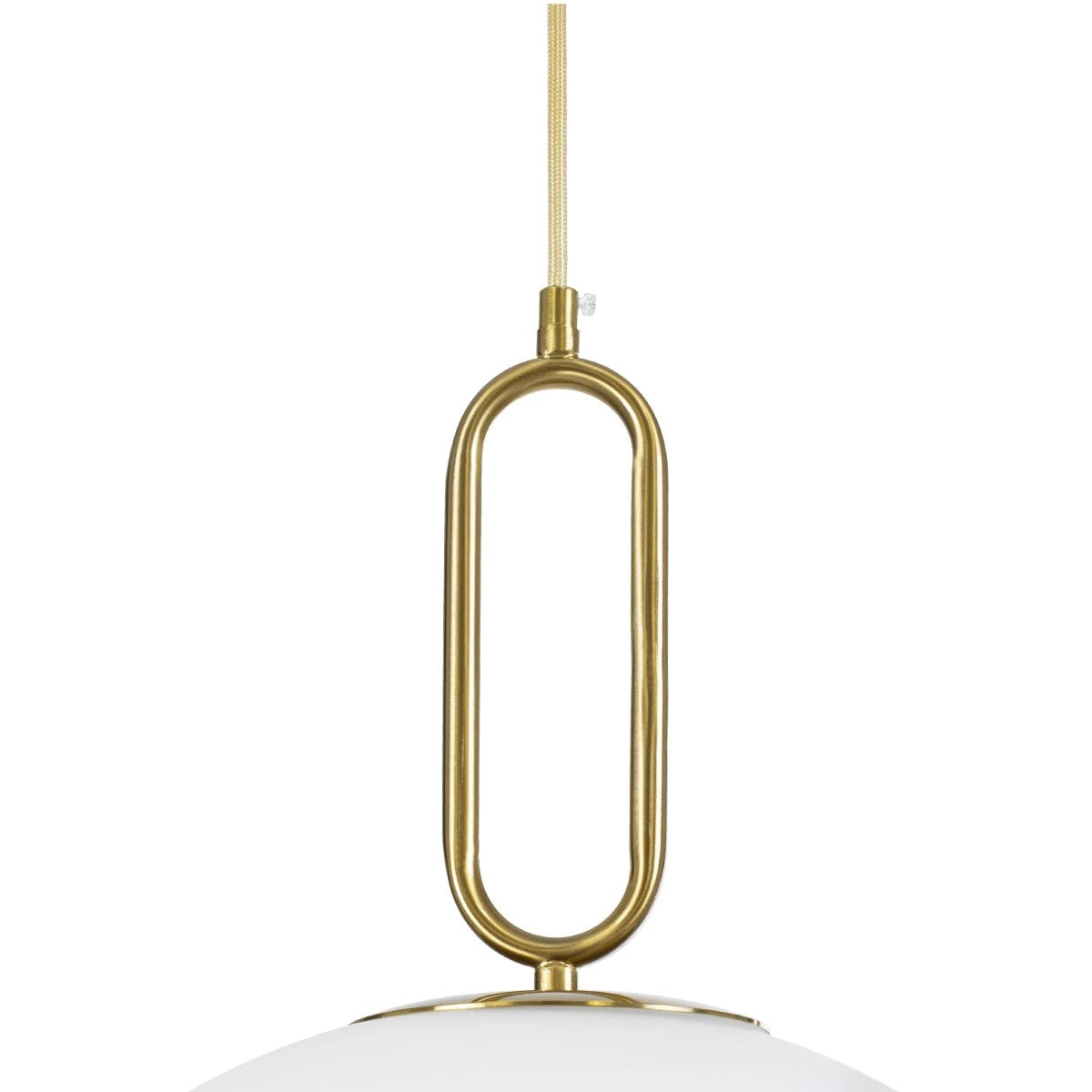 BELLISSIMO KLV-101-0378 Κρεμαστό Φωτιστικό Οροφής για Λάμπα με Ντουί E27 AC 220-240V IP20 - Χρυσό Βούρτσας Πλατίνα & Λευκό - Μ40 x Π40 x Υ62