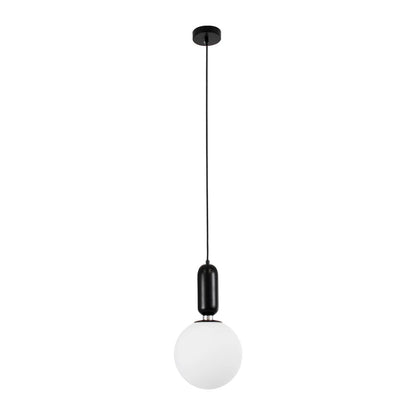ESTETICO KLV-101-0379 Κρεμαστό Φωτιστικό Οροφής για Λάμπα με Ντουί E27 AC 220-240V IP20 - Μαύρο Ματ & Λευκό - Μ20 x Π20 x Υ38