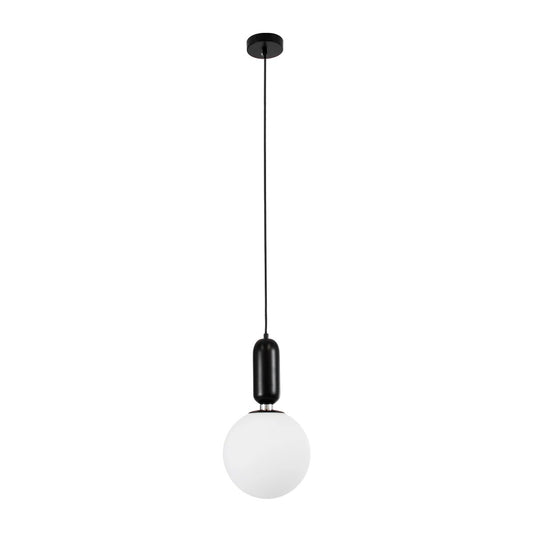 ESTETICO KLV-101-0379 Κρεμαστό Φωτιστικό Οροφής για Λάμπα με Ντουί E27 AC 220-240V IP20 - Μαύρο Ματ & Λευκό - Μ20 x Π20 x Υ38