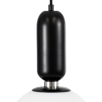 ESTETICO KLV-101-0380 Κρεμαστό Φωτιστικό Οροφής για Λάμπα με Ντουί E27 AC 220-240V IP20 - Μαύρο Ματ & Λευκό - Μ30 x Π30 x Υ48