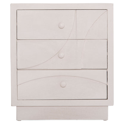 ΚΟΜΟΔΙΝΟ ΣΕΙΡΑ SANTORINI HM18047 MDF ΣΕ ΥΠΟΛΕΥΚΟ ΧΡΩΜΑ-3 ΣΥΡΤΑΡIA 48x38x55,5Υεκ.