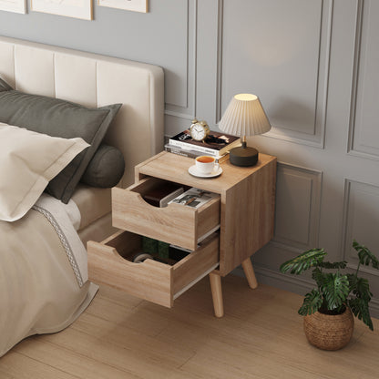 DINKL BEDSIDE TABLE MELAMINE 2 DRAWERS SONOMA 29.7x29.7x45