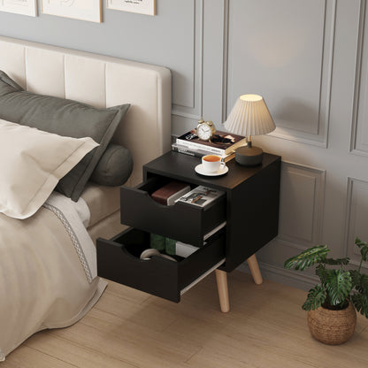 ΚΟΜΟΔΙΝΟ DINKL ΜΕΛΑΜΙΝΗ 2 ΣΥΡΤΑΡΙΑ WENGE 29,5x29,5x45