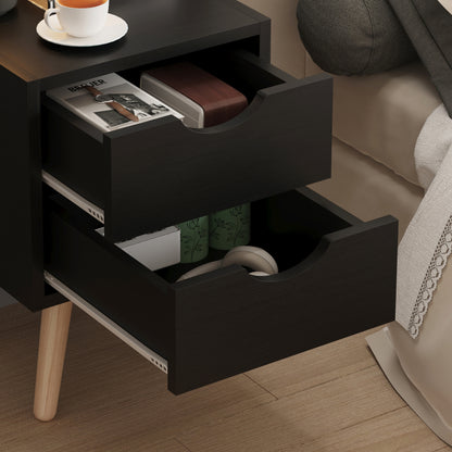 ΚΟΜΟΔΙΝΟ DINKL ΜΕΛΑΜΙΝΗ 2 ΣΥΡΤΑΡΙΑ WENGE 29,5x29,5x45
