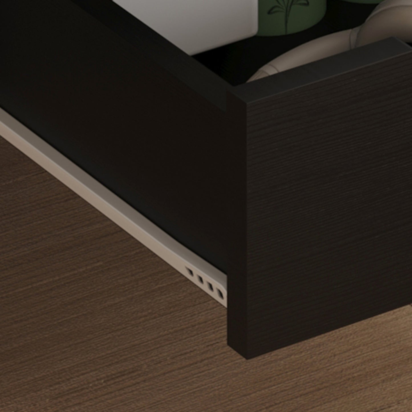 ΚΟΜΟΔΙΝΟ DINKL ΜΕΛΑΜΙΝΗ 2 ΣΥΡΤΑΡΙΑ WENGE 29,5x29,5x45