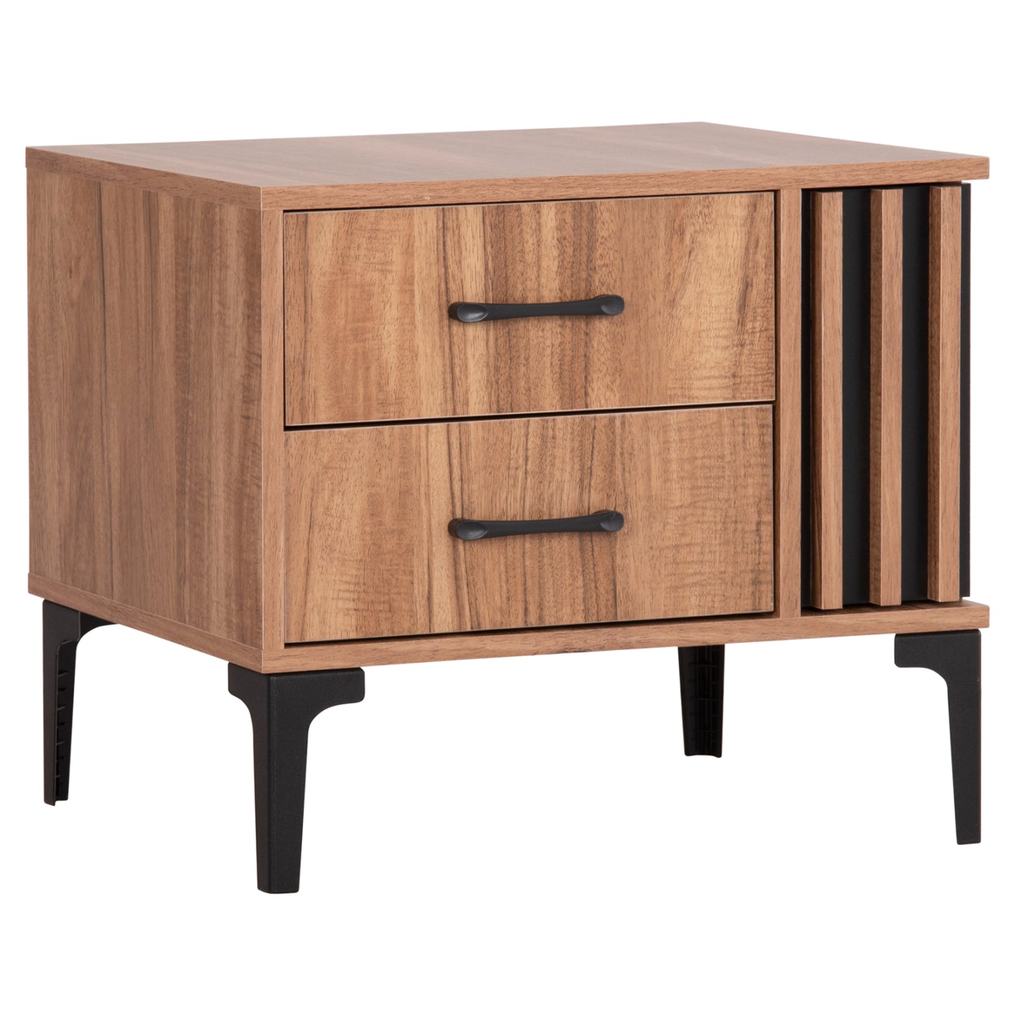 ΚΟΜΟΔΙΝΟ HARRY ΜΕΛΑΜΙΝΗ ΦΥΣΙΚΟ ΞΥΛΟΥ ΜΑΥΡΟ 55x43x48