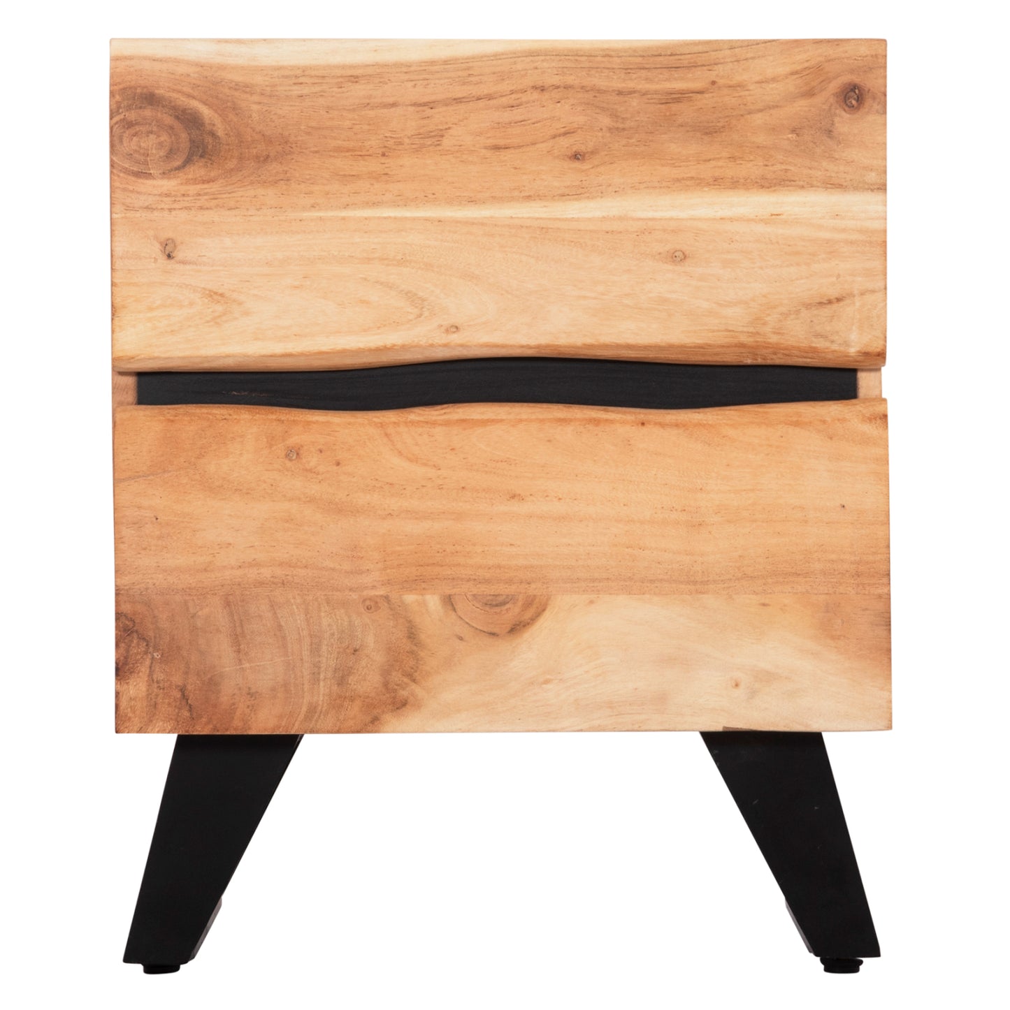 ALICIA BEDSIDE TABLE WITH 2 DRAWERS MADE OF SOLID ACACIA WOOD 45x35x56