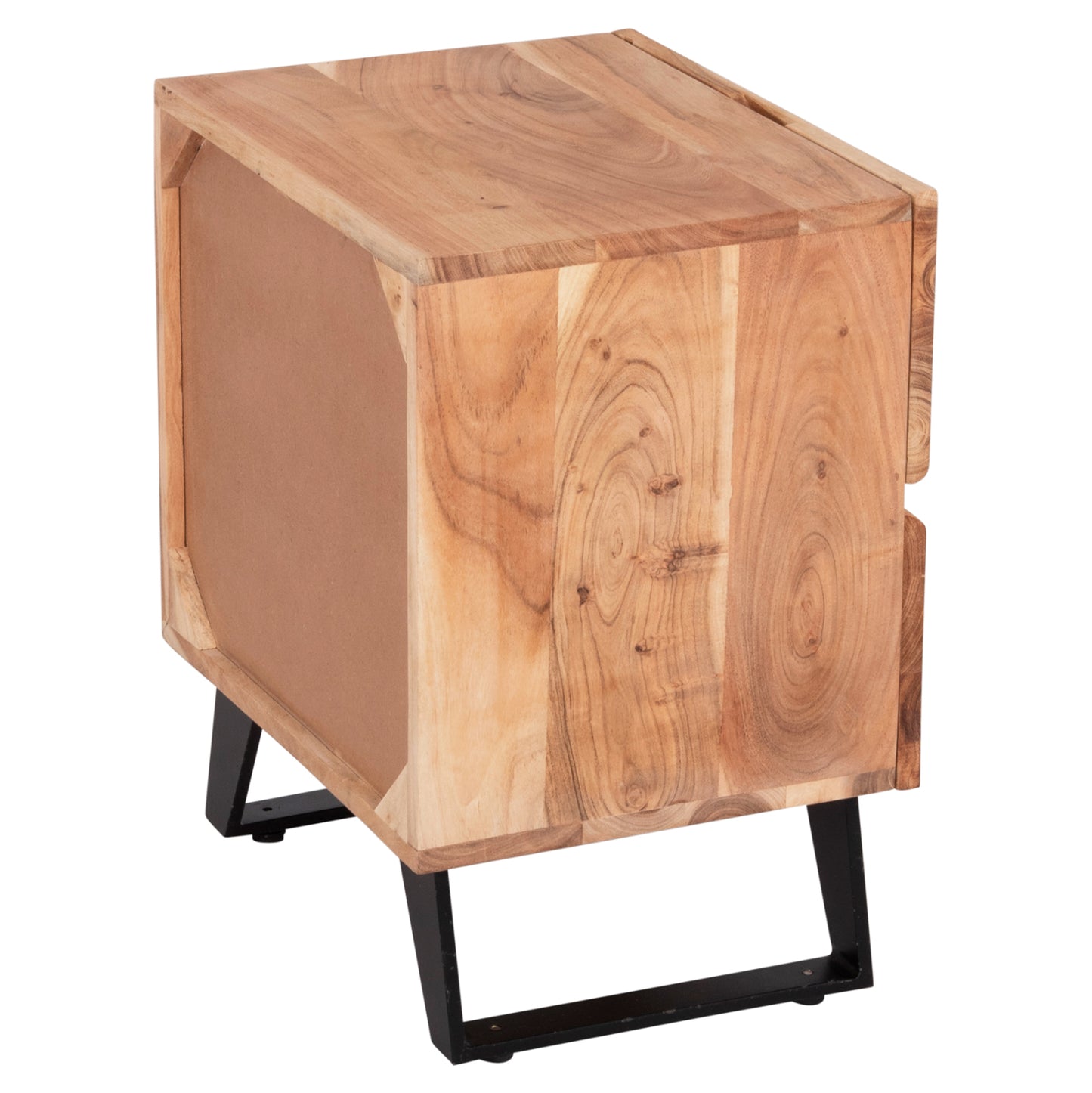 ALICIA BEDSIDE TABLE WITH 2 DRAWERS MADE OF SOLID ACACIA WOOD 45x35x56