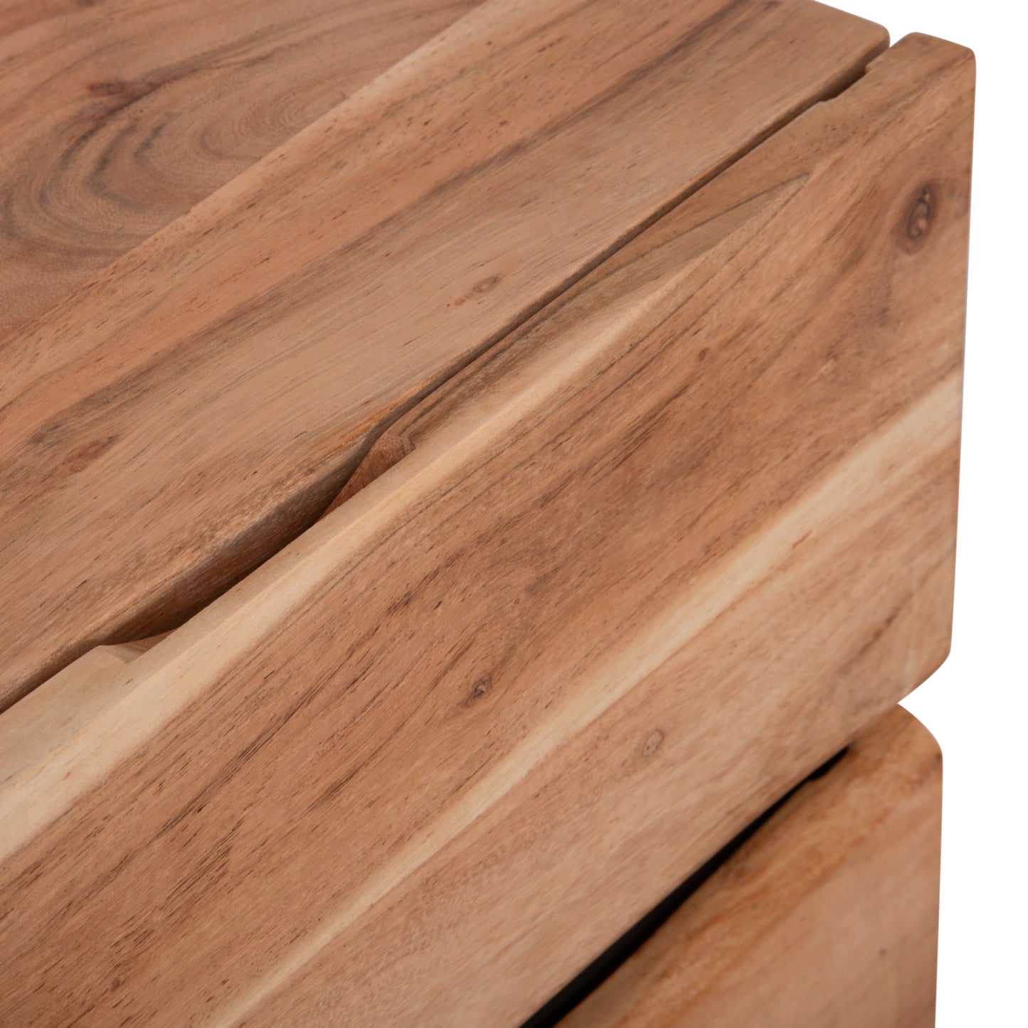 ALICIA BEDSIDE TABLE WITH 2 DRAWERS MADE OF SOLID ACACIA WOOD 45x35x56