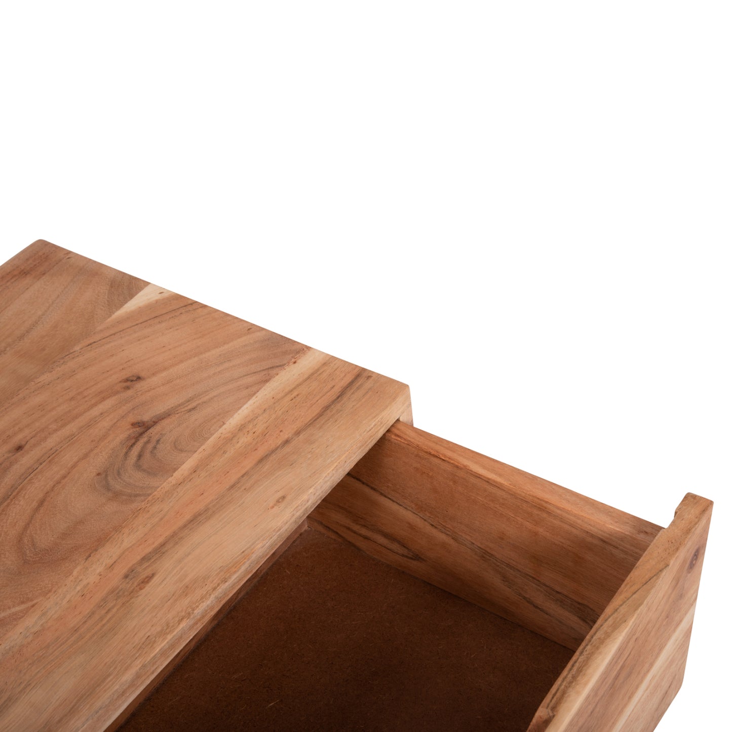 ALICIA BEDSIDE TABLE WITH 2 DRAWERS MADE OF SOLID ACACIA WOOD 45x35x56