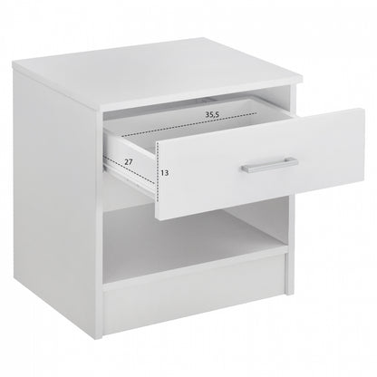NIGHTSTAND WITH 1 DRAWER LANEY WHITE 45x35.5x47