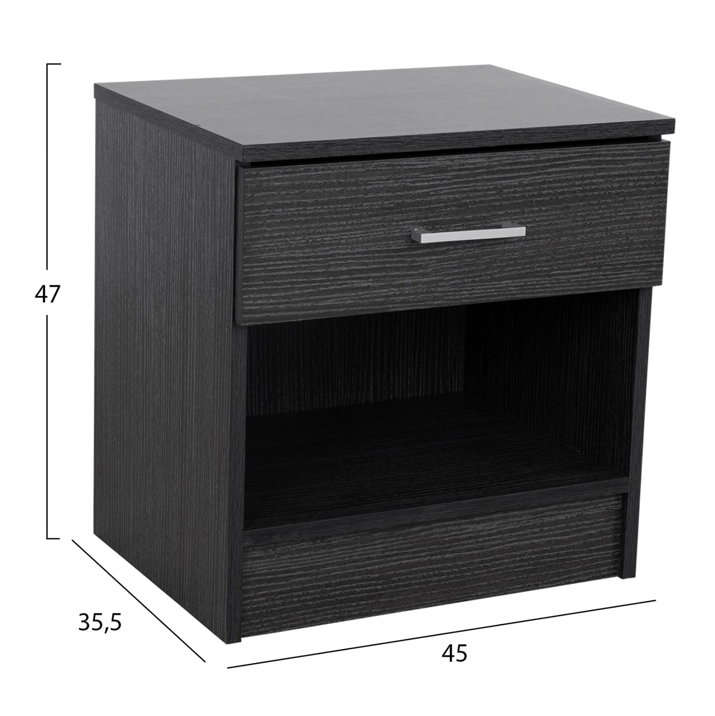ΚΟΜΟΔΙΝΟ ΜΕ 1 ΣΥΡΤΑΡΙ LANEY ZEBRANO 45x35,5x47