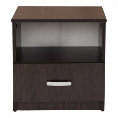 BEDSIDE TABLE WITH DRAWER ADLER WENGE 45x40x48