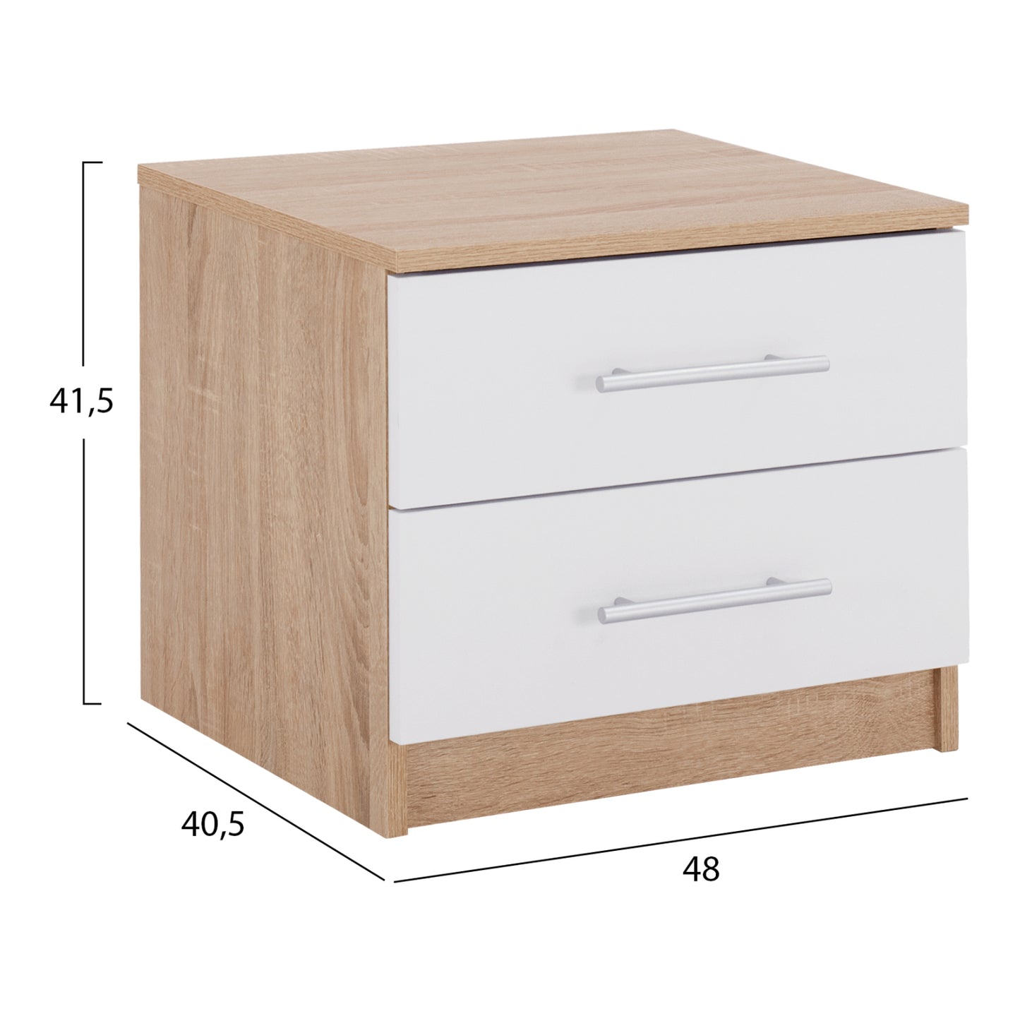 ΚΟΜΟΔΙΝΟ ΜΕΛΑΜΙΝΗΣ SONAMA ΛΕΥΚΟ 48x40,5x41,5
