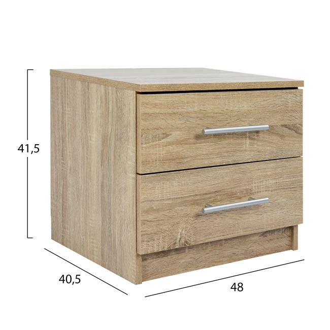 CHELSEA SONAMA MELAMINE BEDSIDE TABLE 48x40.5x41.5