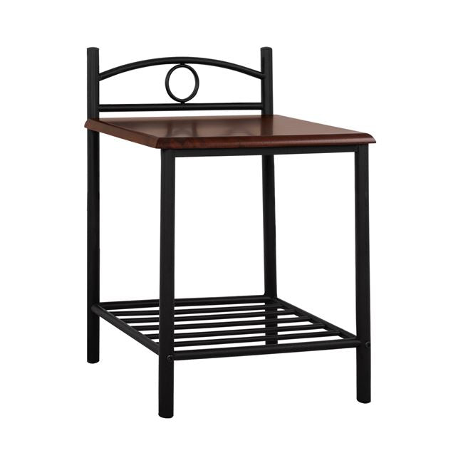 ΚΟΜΟΔΙΝΟ REVEN ΑΠΟ ΜΕΤΑΛΛΟ ΚΑΙ ΞΥΛΟ RUBBERWOOD 45x35x48-61