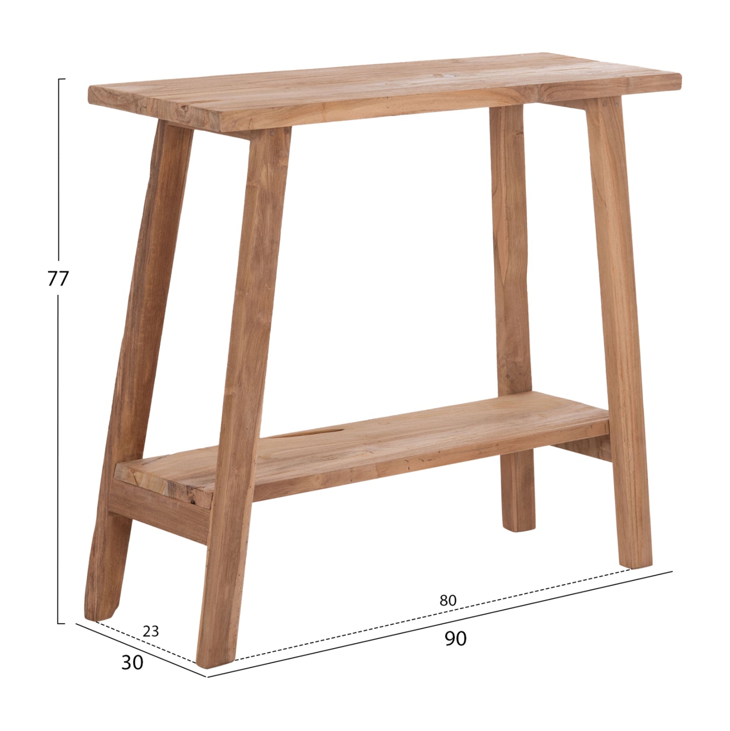 ΚΟΝΣΟΛΑ TALIBER ΞΥΛΟ TEAK ΣΕ ΦΥΣΙΚΟ ΧΡΩΜΑ 90x30x77