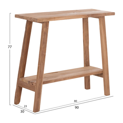 ΚΟΝΣΟΛΑ TALIBER ΞΥΛΟ TEAK ΣΕ ΦΥΣΙΚΟ ΧΡΩΜΑ 90x30x77