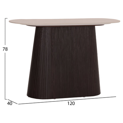 ΚΟΝΣΟΛΑ CATER ΚΕΡΑΜΙΚΟ TOP ΟΨΗ ΤΡΑΒΕΡΤΙΝΑΣ MDF ΒΑΣΗ 120x40x78