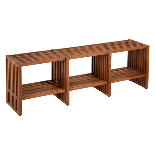 ΚΟΝΣΟΛΑ TV NYA ΜΑΣΙΦ ΞΥΛΟ TEAK ΣΕ ΦΥΣΙΚΟ ΧΡΩΜΑ 130x29,5x46