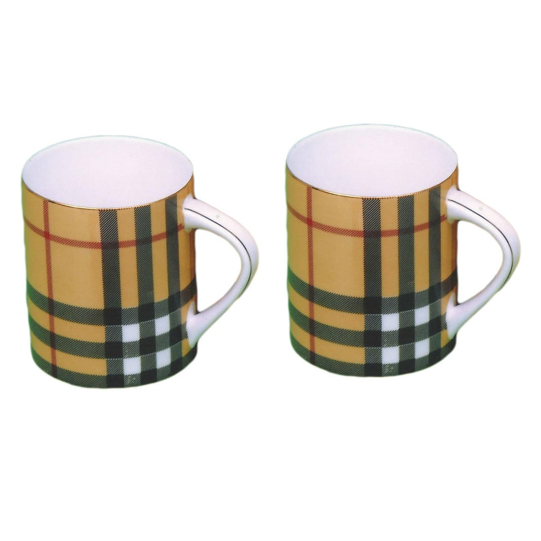 Σετ Κούπες Πορσελάνης Καρό