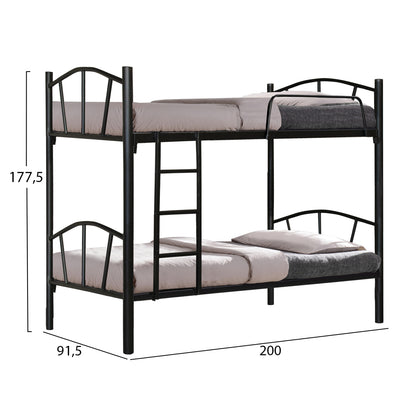 FLOOR METAL BUNK BED 90x190cm