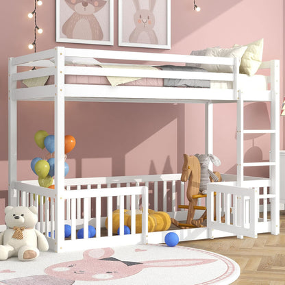 ΚΟΥΚΕΤΑ ΠΑΙΔΙΚΗ ΜΕ ΠΑΡΚΑΚΙ PLAYKID ΞΥΛΟ ΠΕΥΚΟΥ ΛΕΥΚΟ ME ΣΤΡΩΜΑ 90x190εκ