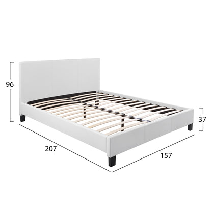 ΚΡΕΒΑΤΙ BECCA ΜΕ PU ΛΕΥΚΟ 150x200εκ