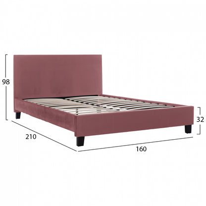 ΚΡΕΒΑΤΙ BECCA ΑΠΟ ΒΕΛΟΥΔΟ ΣΑΠΙΟ ΜΗΛΟ ΓΙΑ ΣΤΡΩΜΑ 150x200εκ