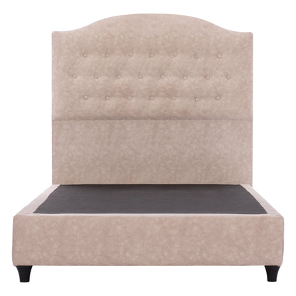 ΚΡΕΒΑΤΙ MALENA ΑΠΟ ΜΠΕΖ ΥΦΑΣΜΑ NUBUCK ΓΙΑ ΣΤΡΩΜΑ 120x200εκ