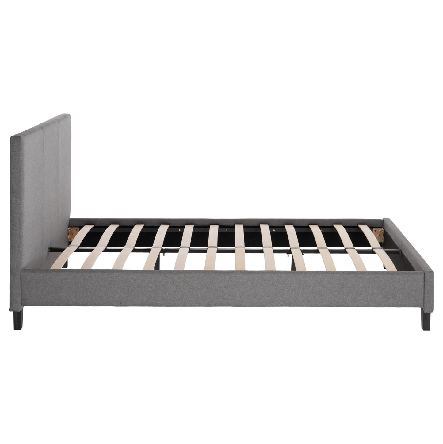 ΚΡΕΒΑΤΙ BECCA ΑΠΟ ΥΦΑΣΜΑ ΓΚΡΙ ΓΙΑ ΣΤΡΩΜΑ 150x200εκ