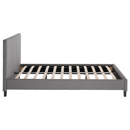 ΚΡΕΒΑΤΙ BECCA ΑΠΟ ΥΦΑΣΜΑ ΓΚΡΙ ΓΙΑ ΣΤΡΩΜΑ 150x200εκ