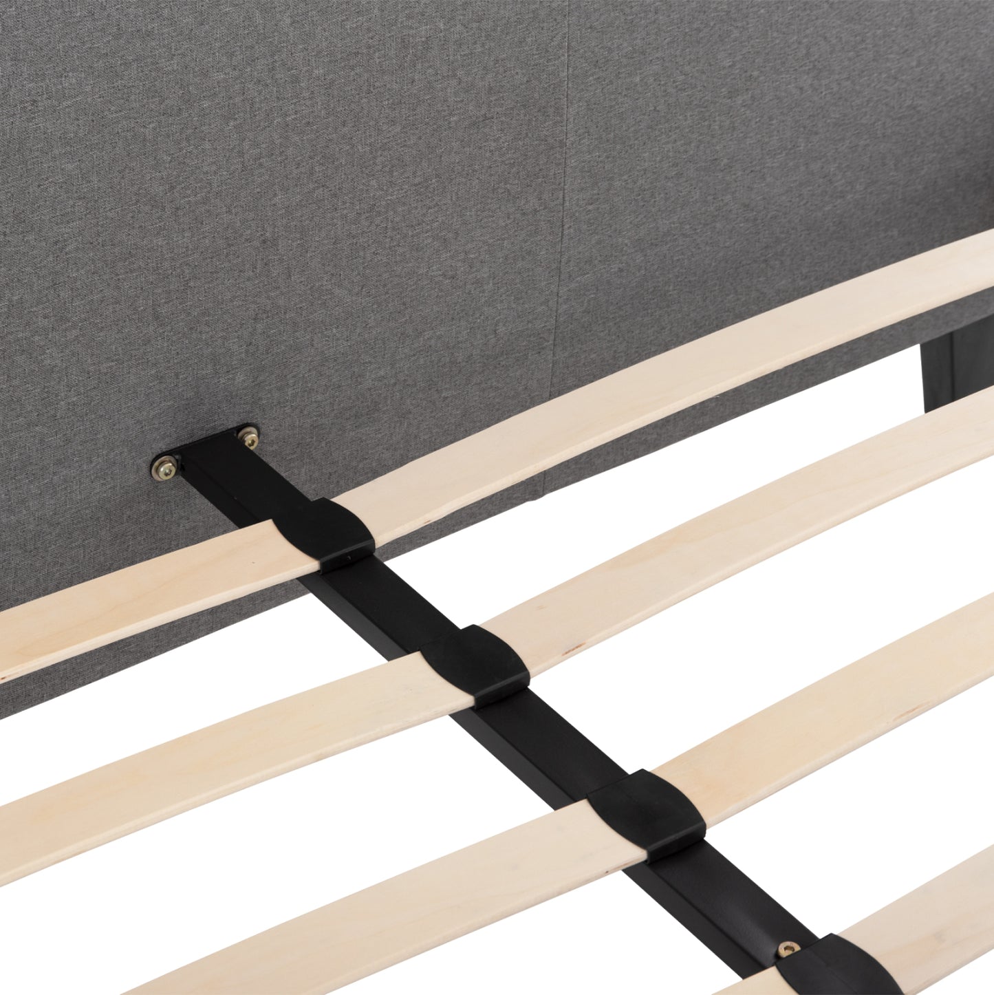 ΚΡΕΒΑΤΙ BECCA ΑΠΟ ΥΦΑΣΜΑ ΓΚΡΙ ΓΙΑ ΣΤΡΩΜΑ 150x200εκ