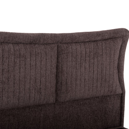 ΚΡEΒΑΤΙ ΔΙΠΛΟ NESTOR ΥΦΑΣΜΑ TEDDY ΚΑΦΕ ΓΙΑ ΣΤΡΩΜΑ 160x200εκ