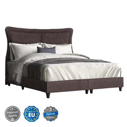 ΚΡEΒΑΤΙ ΔΙΠΛΟ NESTOR ΥΦΑΣΜΑ TEDDY ΚΑΦΕ ΓΙΑ ΣΤΡΩΜΑ 160x200εκ