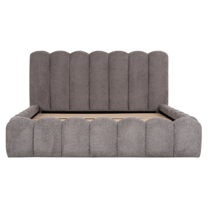 ΚΡΕΒΑΤΙ ΔΙΠΛΟ MARIUS ΓΚΡΙ CHENILLE ΥΦΑΣΜΑ ΓΙΑ ΣΤΡΩΜΑ 160x200εκ