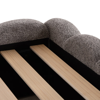 ΚΡΕΒΑΤΙ ΔΙΠΛΟ MARIUS ΓΚΡΙ CHENILLE ΥΦΑΣΜΑ ΓΙΑ ΣΤΡΩΜΑ 160x200εκ