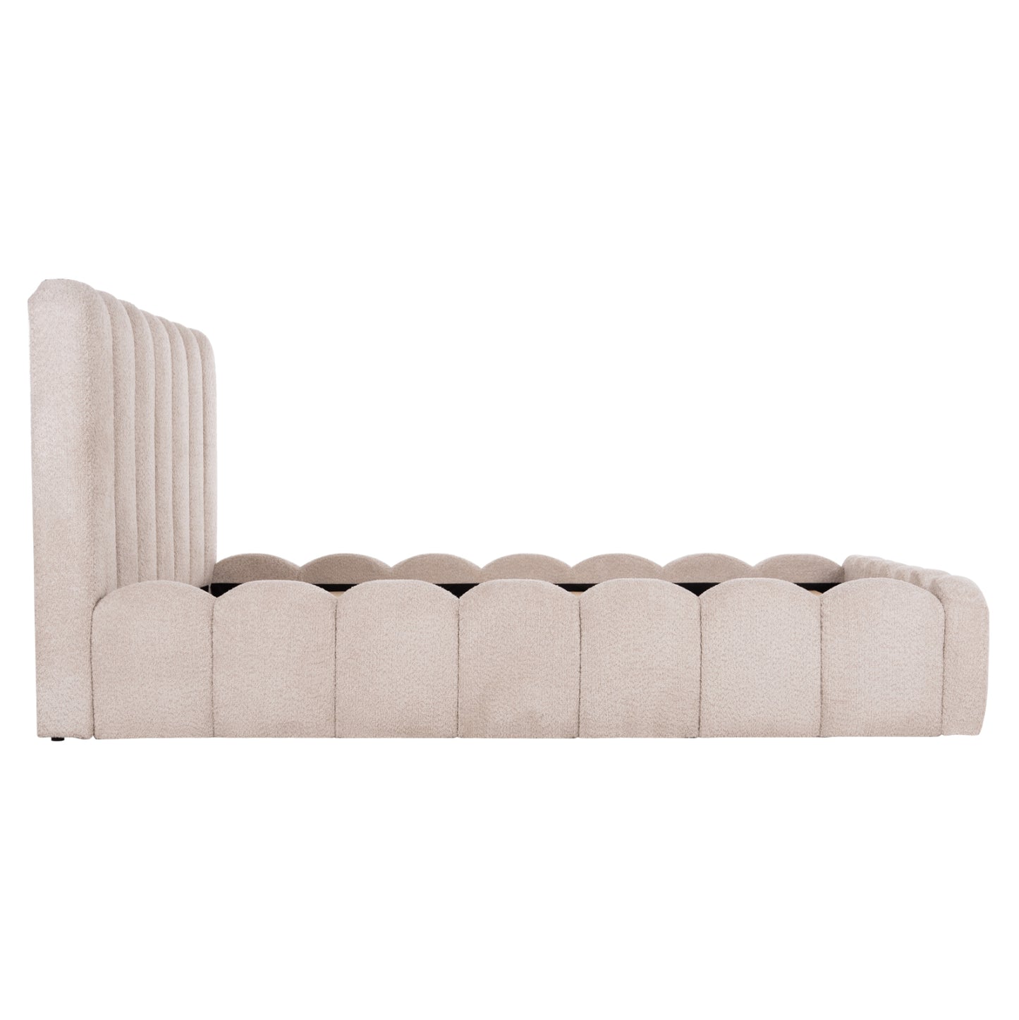 ΚΡΕΒΑΤΙ ΔΙΠΛΟ MARIUS ΜΠΕΖ CHENILLE ΥΦΑΣΜΑ ΓΙΑ ΣΤΡΩΜΑ 160x200εκ