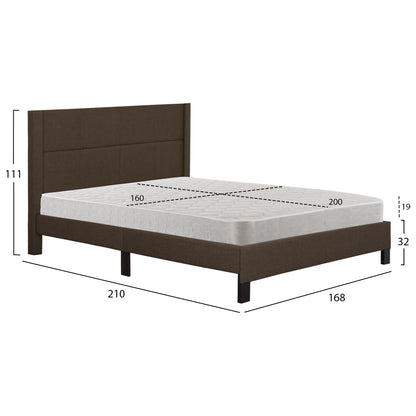 ΚΡΕΒΑΤΙ ΔΙΠΛΟ & ΣΤΡΩΜΑ TRILLOP ΚΑΦΕ ΥΦΑΣΜΑ ΓΙΑ 160x200εκ