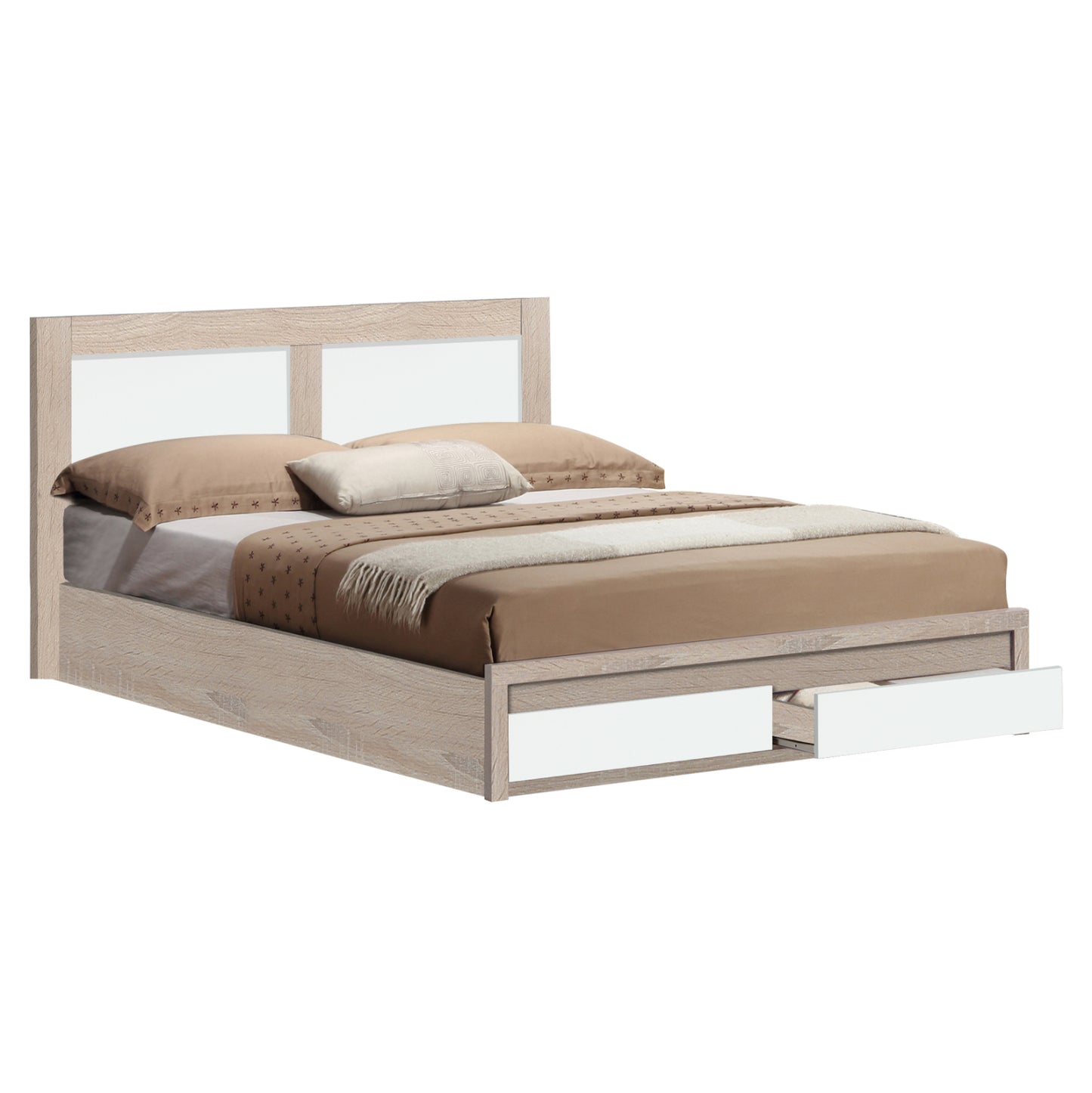 ΚΡΕΒΑΤΙ CAPRI ΜΕ 2 ΣΥΡΤΑΡΙΑ SONAMA ΛΕΥΚΟ ΓΙΑ ΣΤΡΩΜΑ 150x200εκ