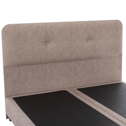 ΚΡΕΒΑΤΙ DOLORES ΜΠΕΖ ΥΦΑΣΜΑ τ. NUBUCK 150x200εκ